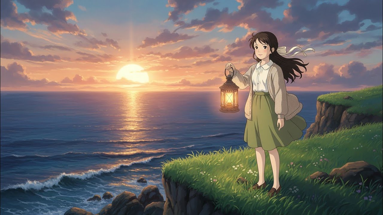 Cozy Rainy Day In A Wooden House By The Sea ⛵ | A Peaceful Island Life (Ghibli Inspired Story) ❤️