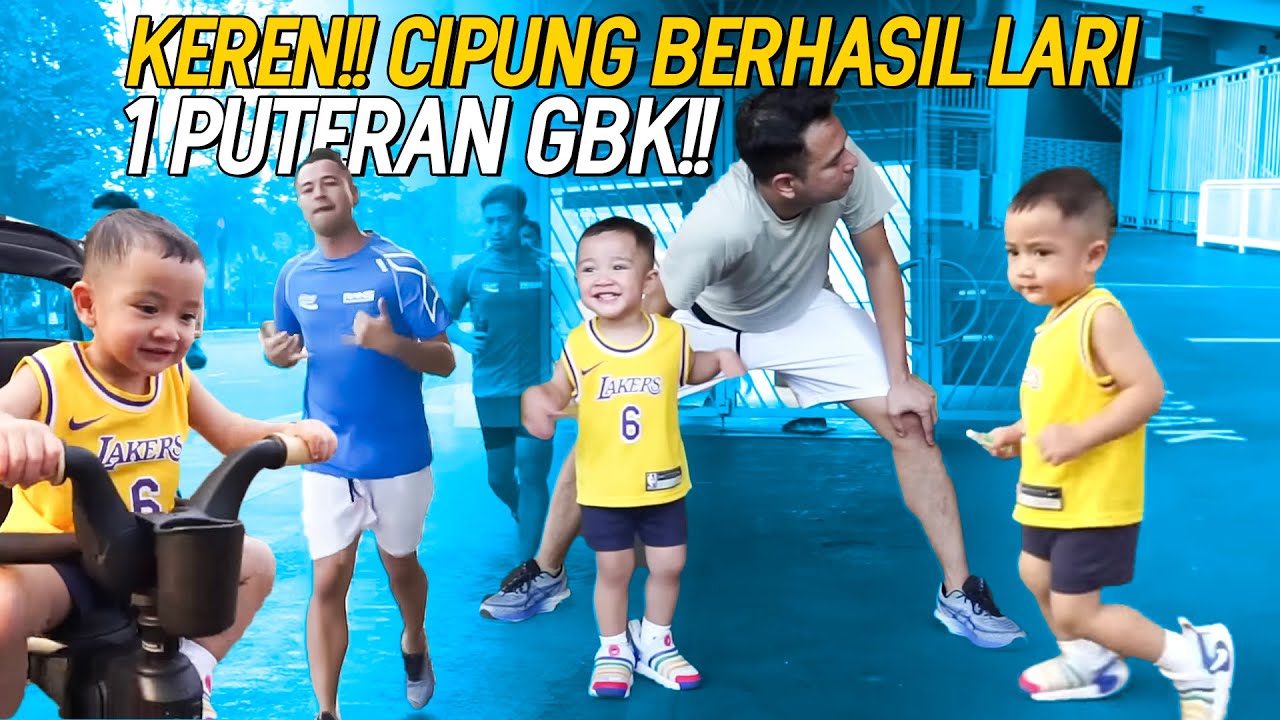 RAFFI CIPUNG KOMPAK JOGGING DI GBK!!!SATU GBK SALFOK CIPUNG PIMPIN PEMANASAN?!!