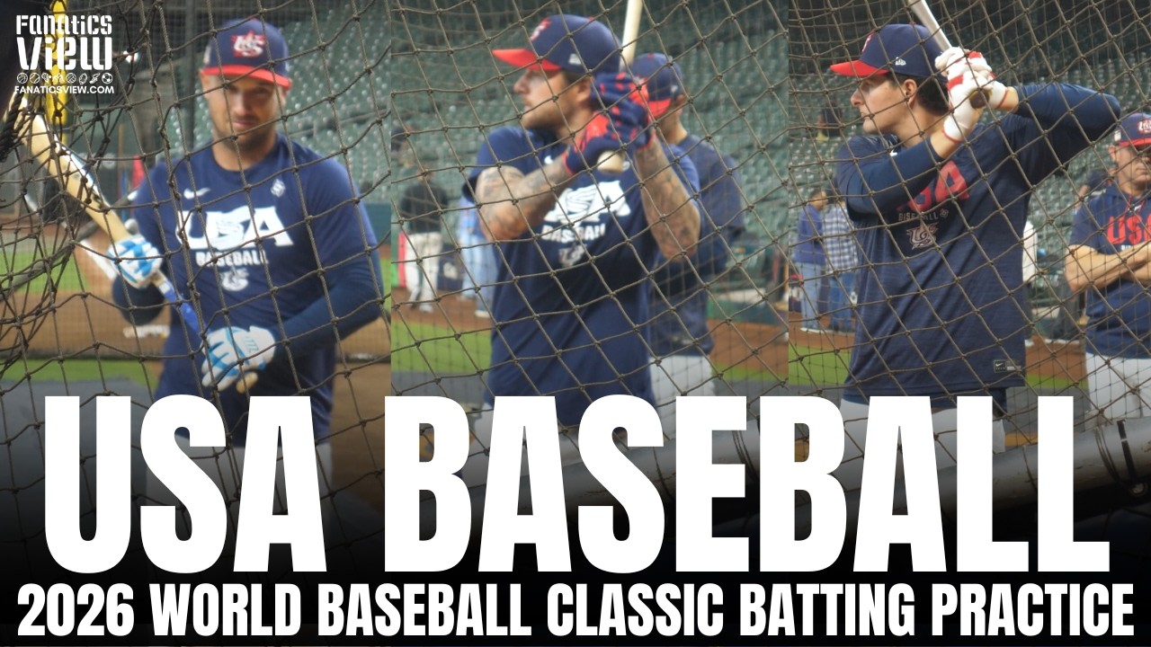 Roman Anthony, Alex Bregman & Brice Turang Team USA Batting Practice Round at World Baseball Classic