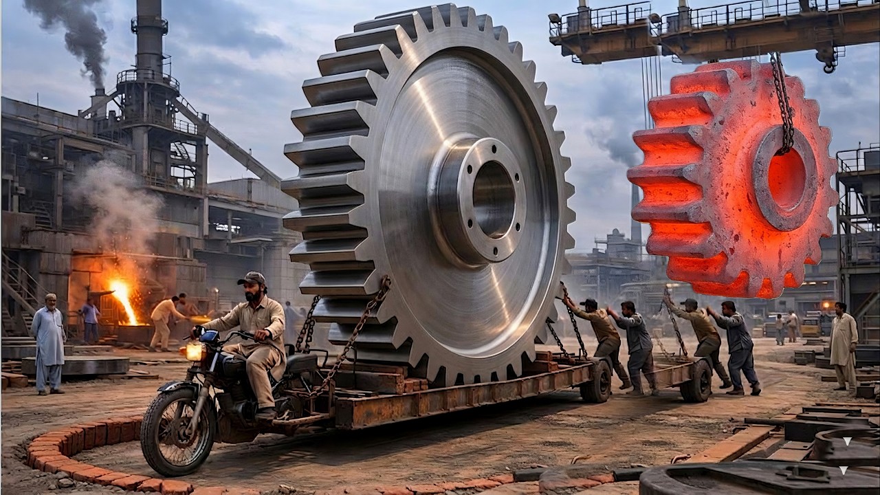 Amazing Manufacturing process of Industrial Giant Gear With Most Powreful Machines Master in Factory