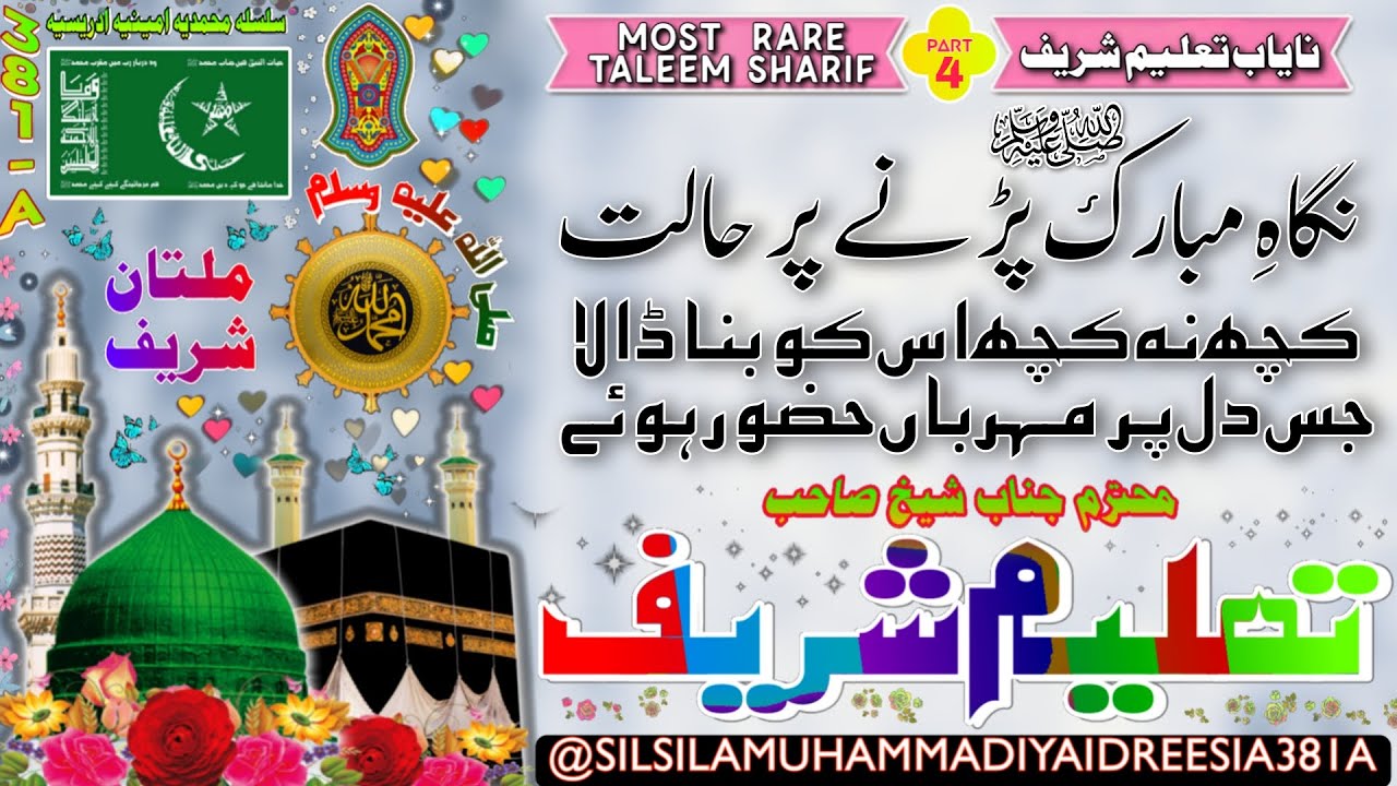 NIGAH E MUBARAK PARNY PAR HALAT NTS | SHEIKH AMEEN | SHEIKH AMIN | DAROOD SHAREEF | IDREESIA MULTAN