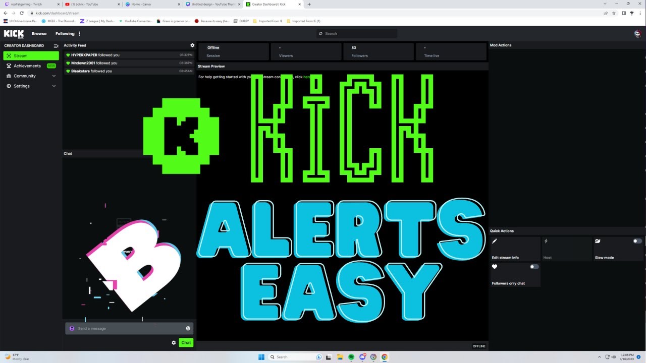 Botrix Widgets, Chatbot and How to Setup (The best Bot for Kick.com)