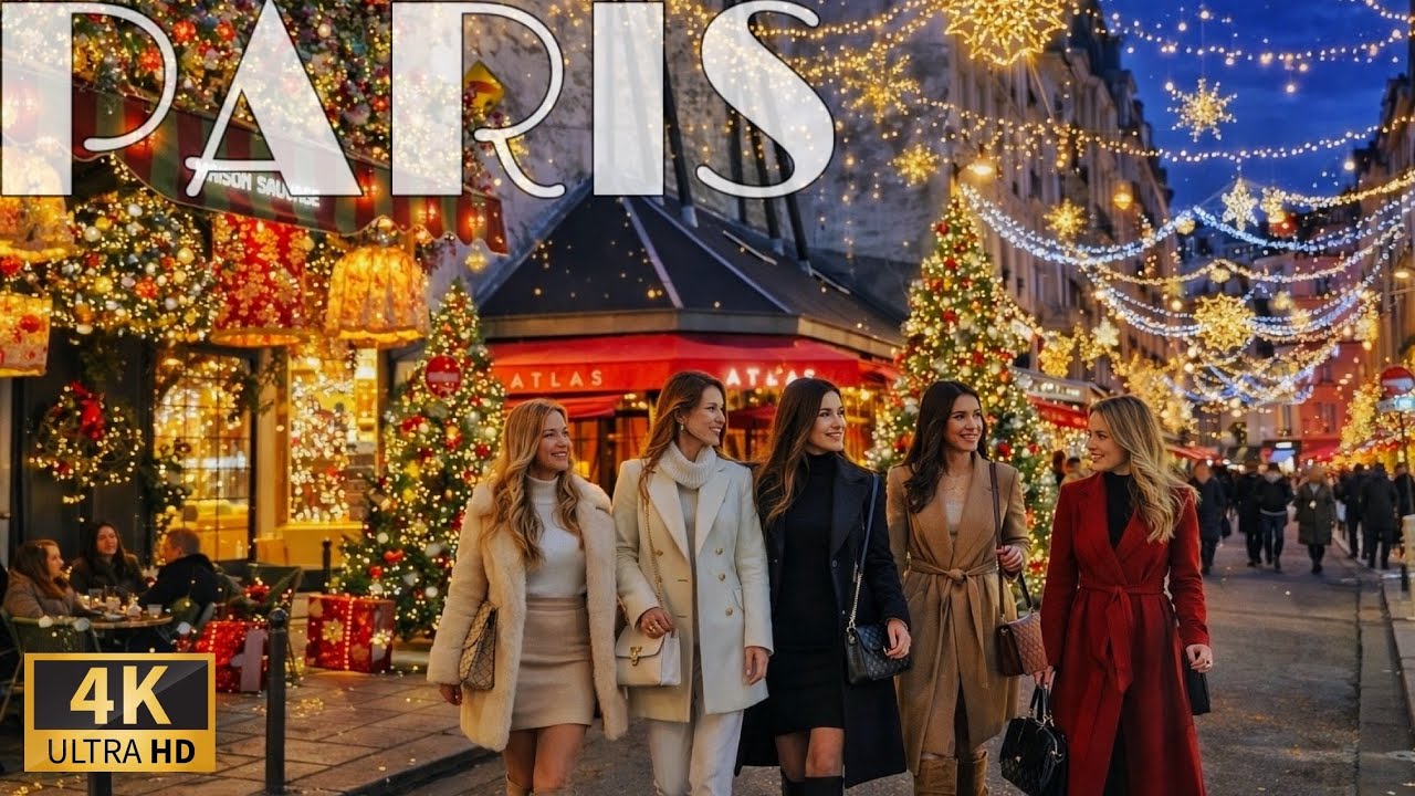 [🇫🇷Paris France 4K 120FPS Walking Tour] Christmas Walk in Paris 26/DECEMBER/2025
