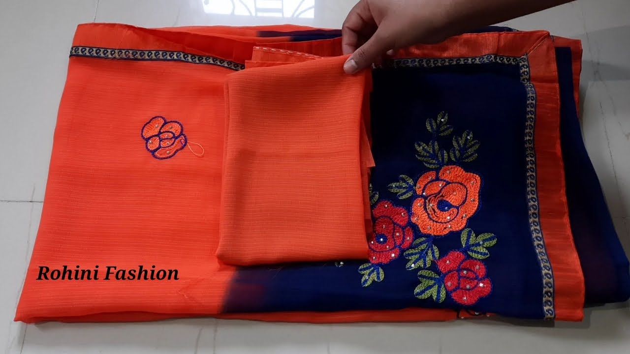 Very easy and simple designer blouse back neck design|cutting and stitching back neck