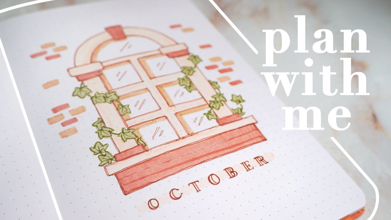 October 2024 bullet journal setup | plan with me | cozy fall theme 🍂