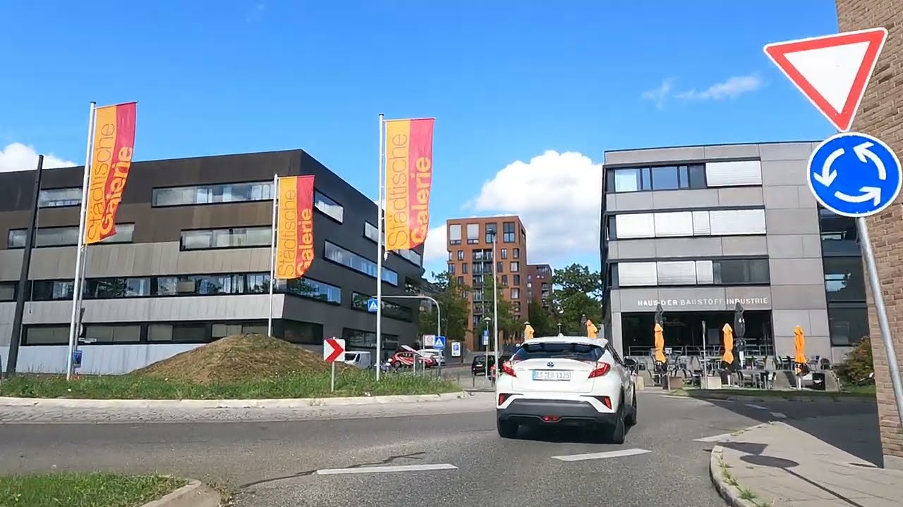 Driving Ostfildern to Stuttgart TV Tower - 🇩🇪 Germany 🇩🇪