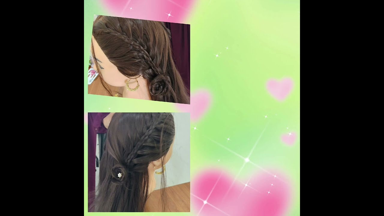 Amazing party hair style two  french hair style ✨💞🥰