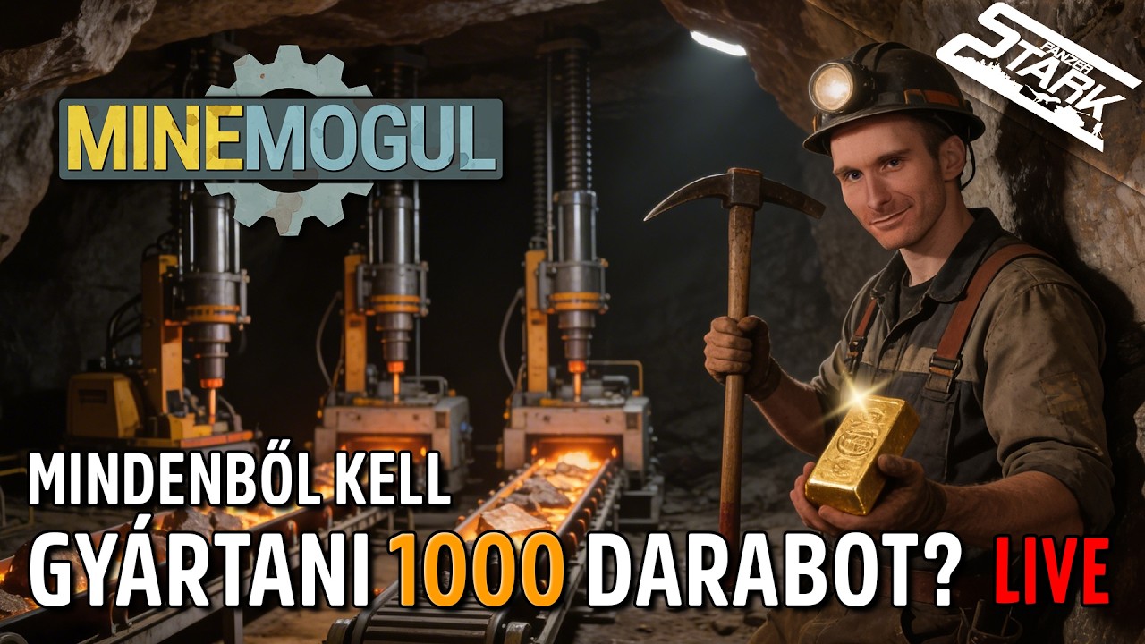 Mindenből Gyártunk 1000Darabot! Beindul a Gyártás! - MineMogul #3 - Stark LIVE