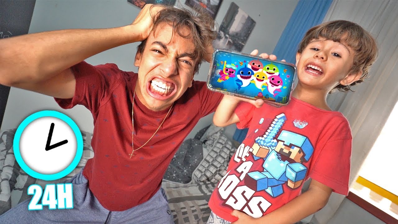 O MINI PAINZEIRO ME IRRITOU COM BABY SHARK POR 24 HORAS!