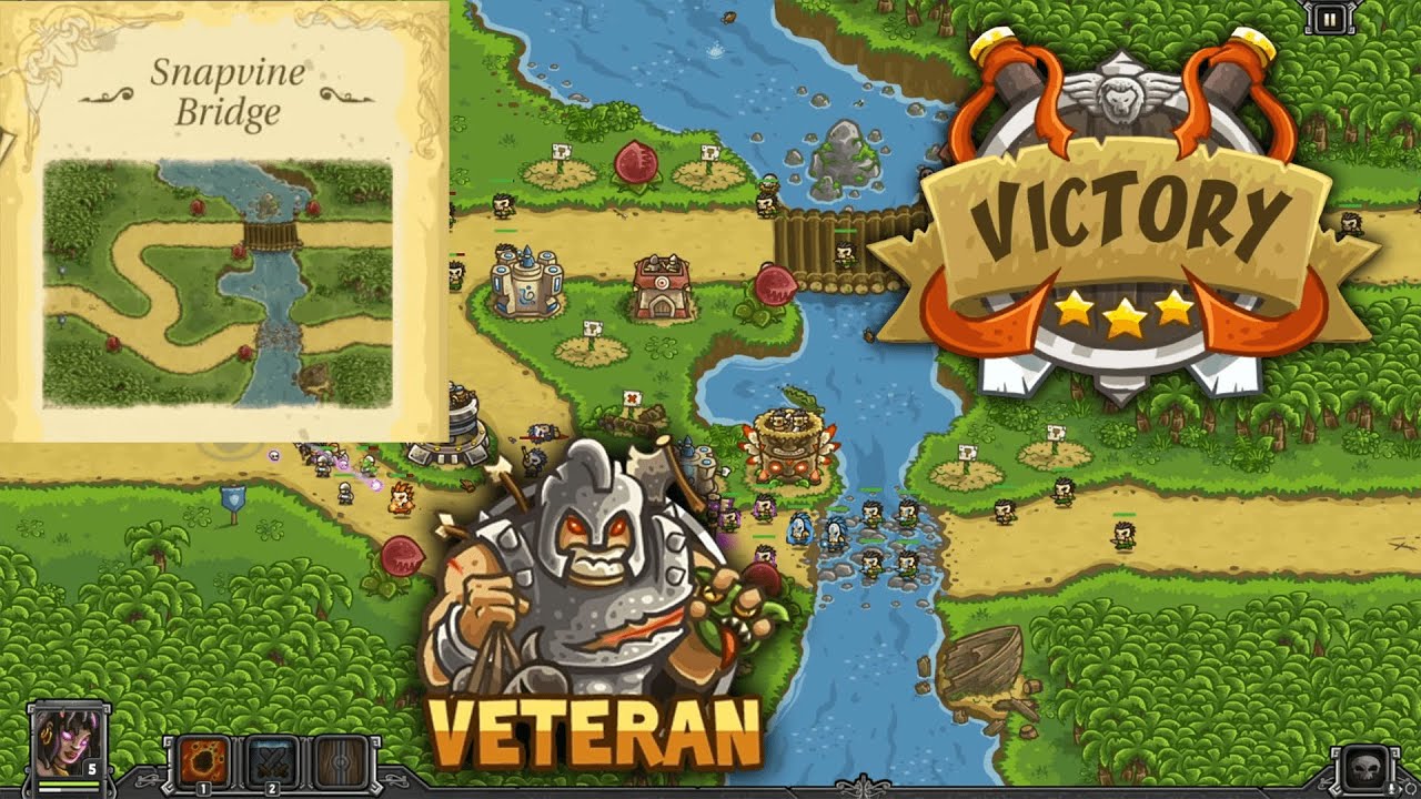 Snapvine Bridge | Veteran | 3 Stars | Kingdom Rush Frontiers Campaign