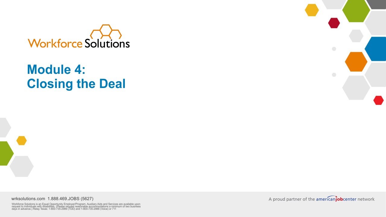 Job Search Module 4: Closing The Deal