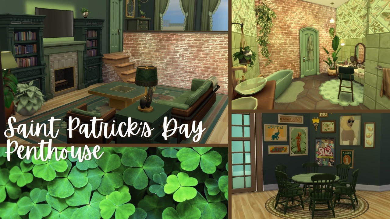 St. Patrick's Day Penthouse | The Sims 4 | Speed Build