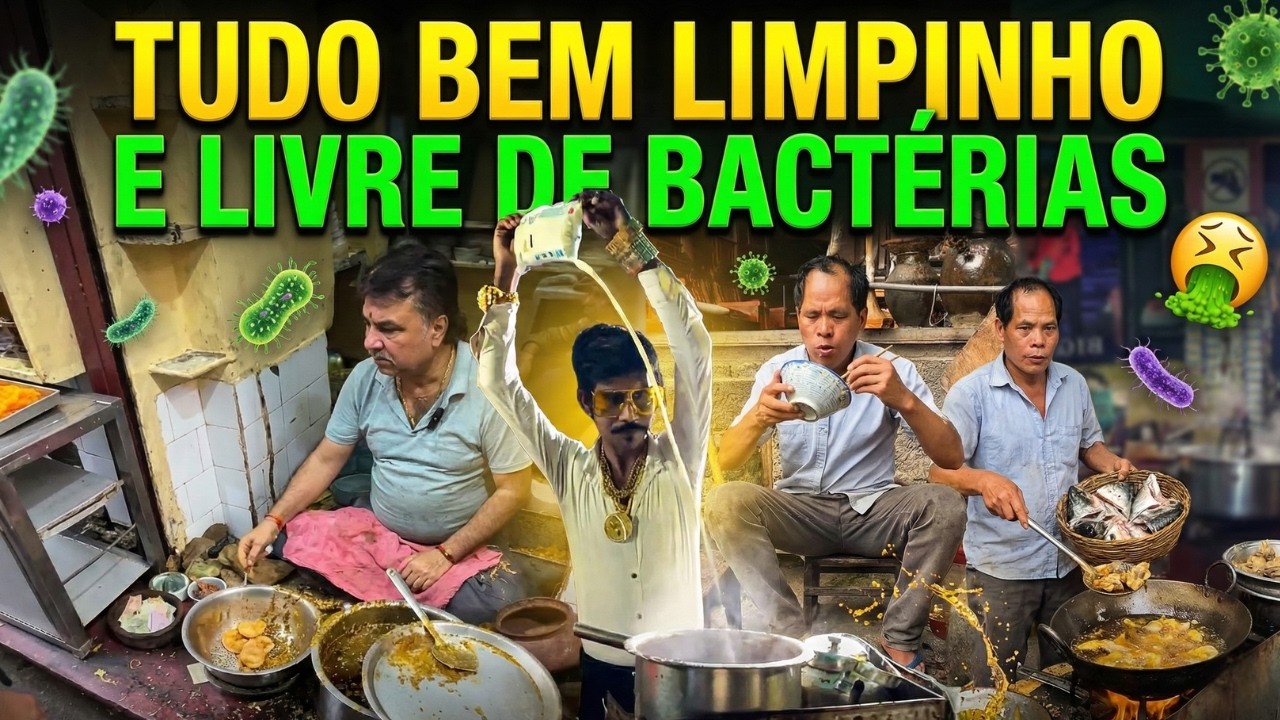 Comida de Rua indiana NARRADA EP34 🤢 SEM MICRÓBIOS OU BACTÉRIAS 🦠