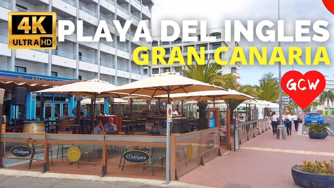 PLAYA DEL INGLES Gran Canaria 2024 🔴Green Field Hotel to Bull Escorial & Spa Hotel
