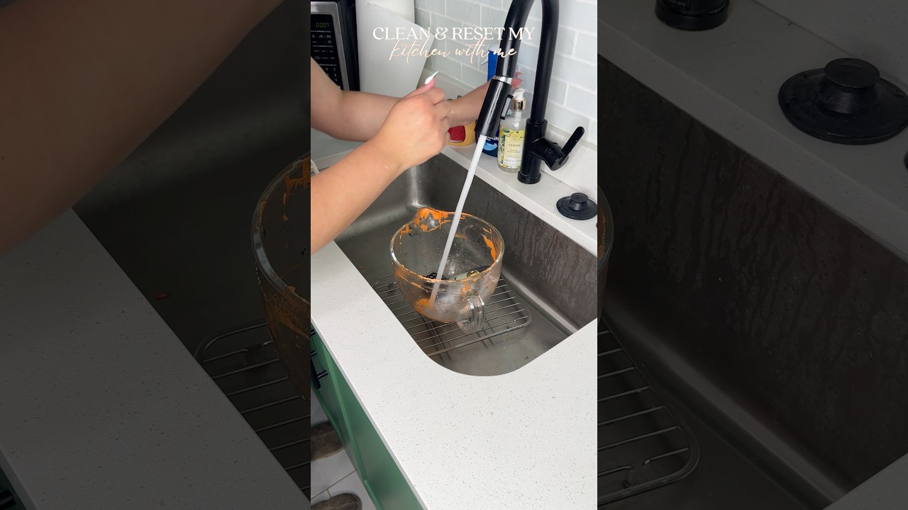 Kitchen Reset After Cake Decorating🤍 