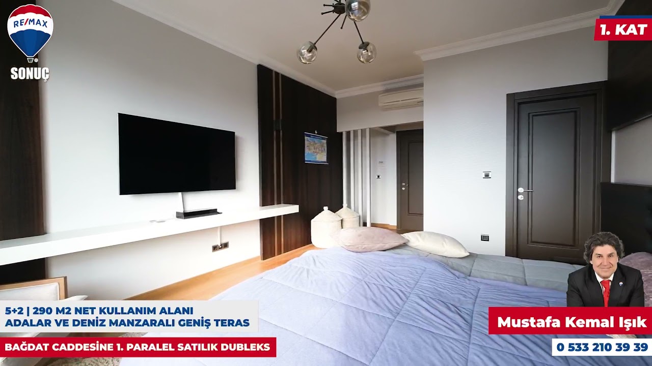 BAĞDAT CADDESİNDE SATILIK MUHTEŞEM DENİZ MANZARALI 300m2 SÜPER LÜKS DUBLEKS DAİRE