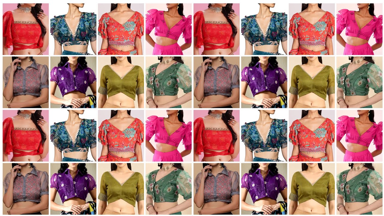 Organza Saree Blouse Designs | Latest Blouse Design | Organza Blouse Designs #organzablouse