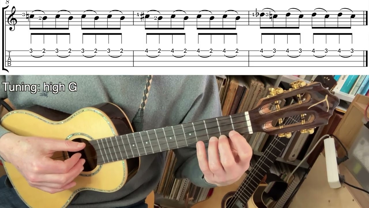 Ukulele Fingerstyle Basics - 7. Descending slurs aka pull-offs