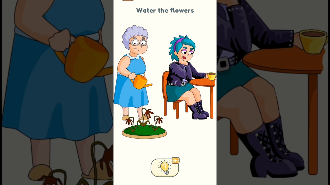 Dop 2 (Delete One Part) Water the flowers 🤔 #dop2 #shorts #viral #shortvideo
