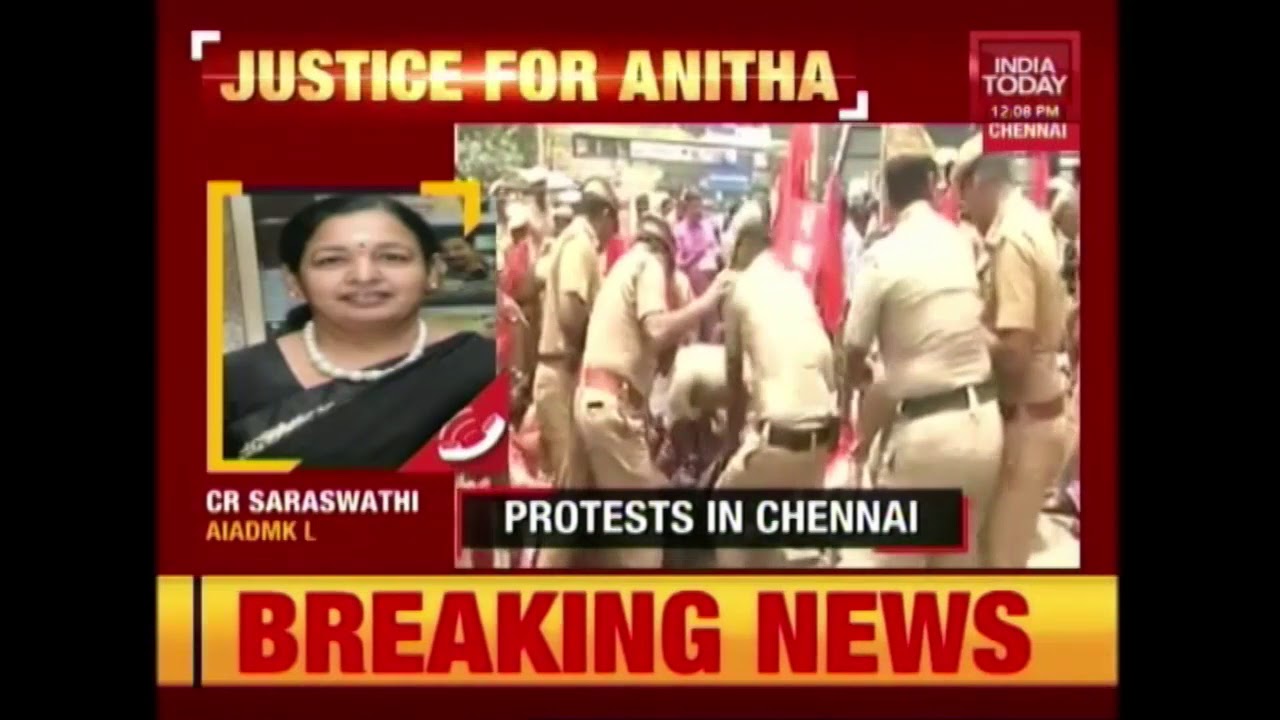 Massive Protest In Support Of Anitha Against The NEET Exam