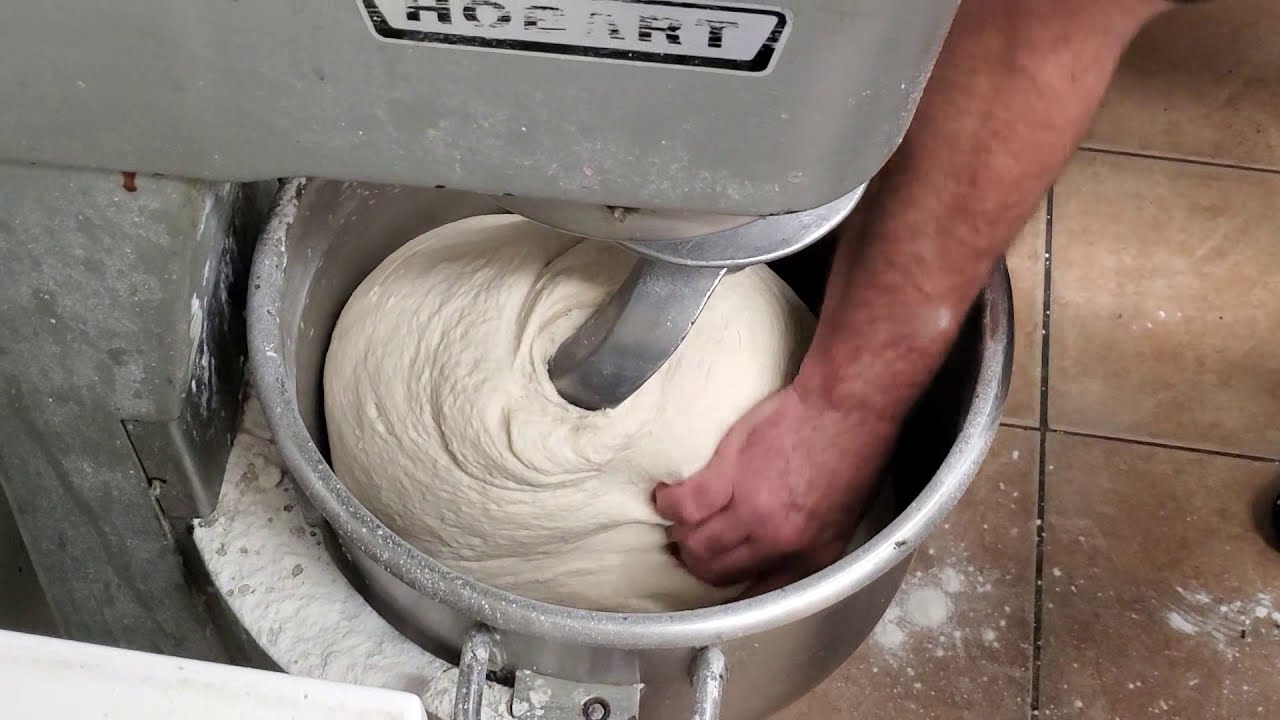 🍕 Mixing 30 lbs of Pizza Dough in a Commercial Mixer