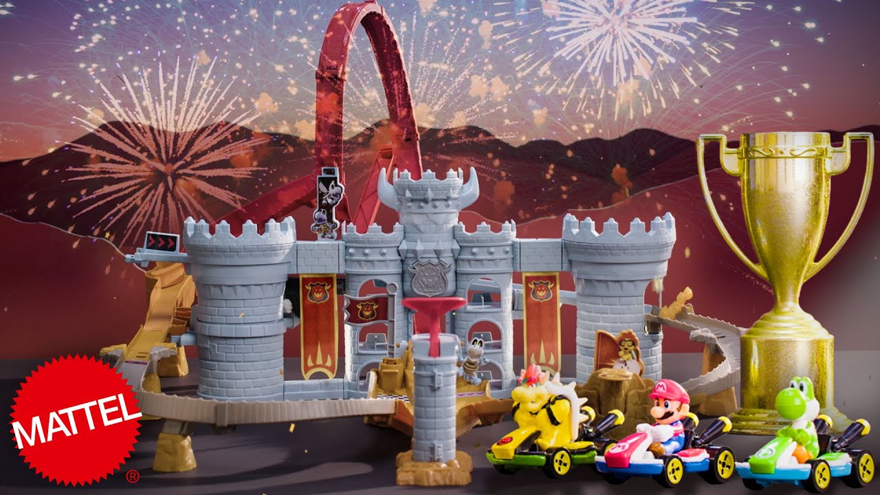 Hot Wheels Mario Kart Bowser's Castle Raceway! | AD