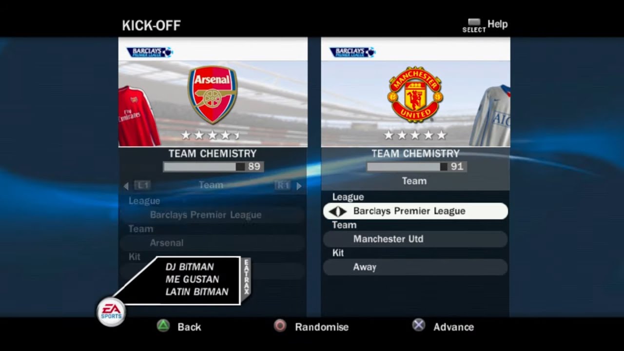 FIFA 09 (PS2) Gameplay - Arsenal vs Manchester United