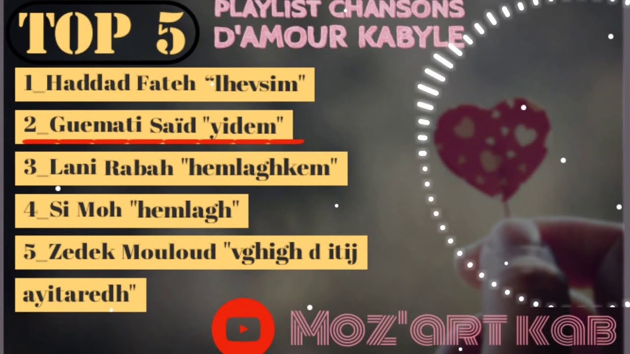 Meilleur chansons d'amour Kabyle