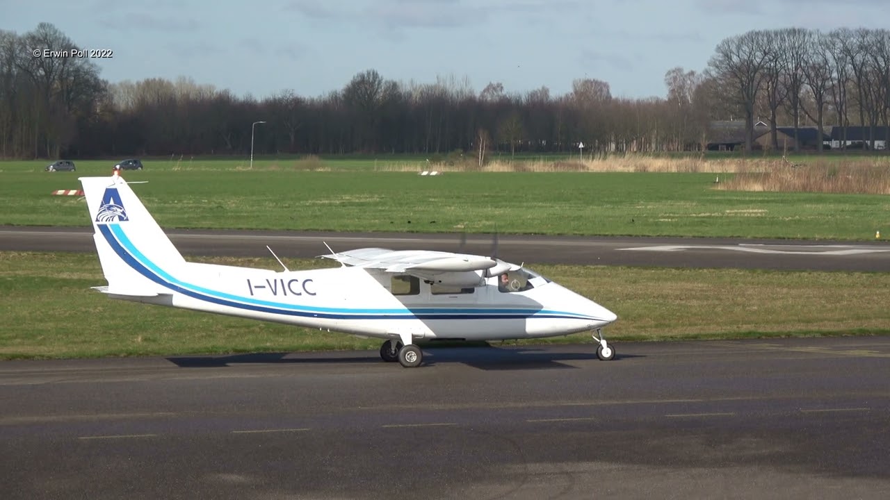 Partenavia P68 Victor I-VICC Teuge Airport 26 Feb 2022