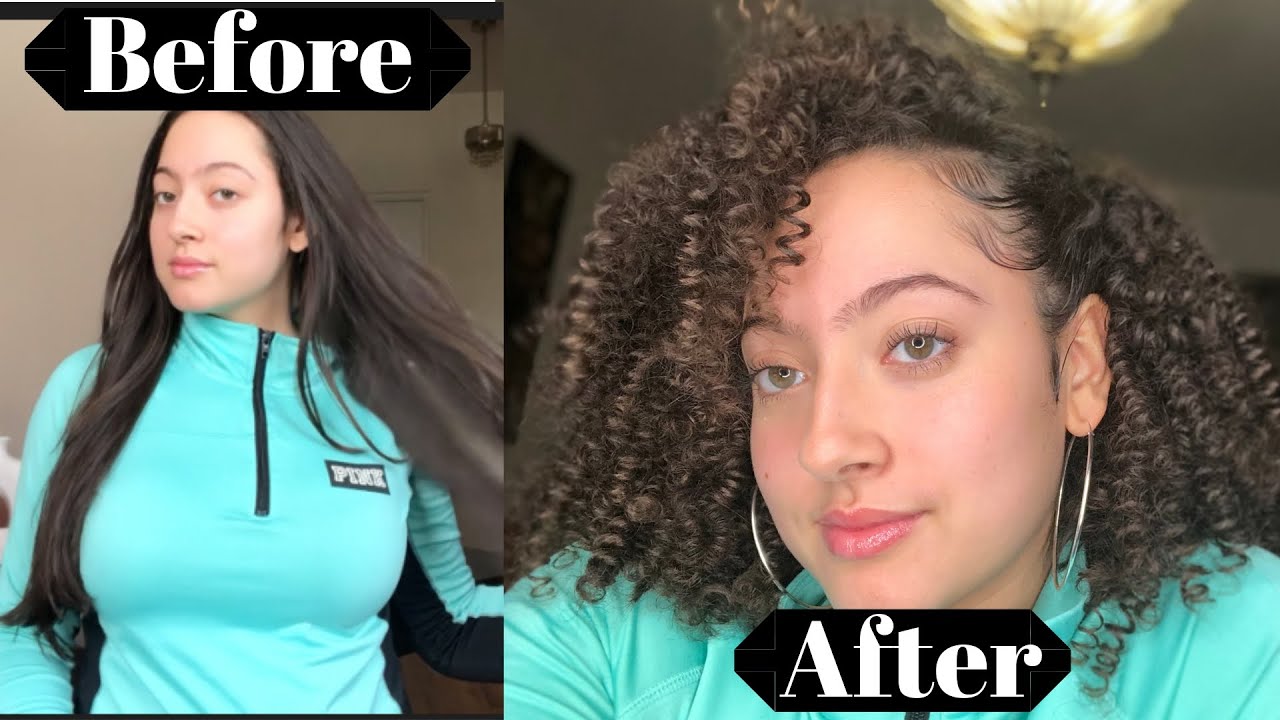 Heatless Straight to Curly Hair Tutorial (Straw Curls) | JustJojo