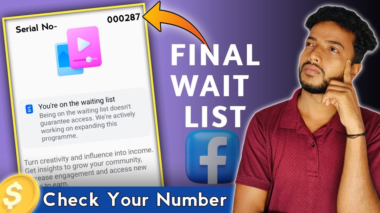 Final Waiting List For Content Monetization on Facebook | You're on the waiting list Facebook