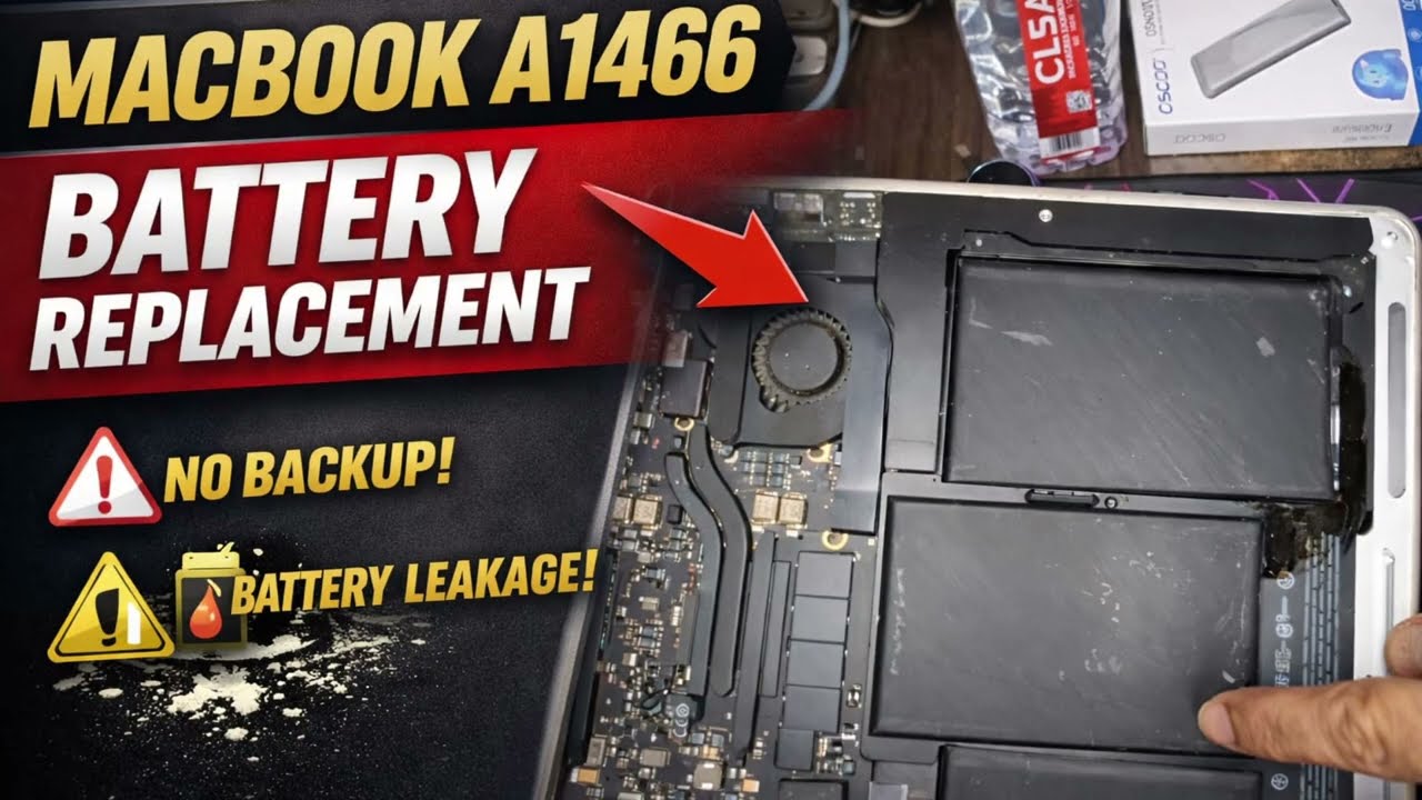 MacBook Air A1466 Battery Replacement | Leakage Problem 🔋