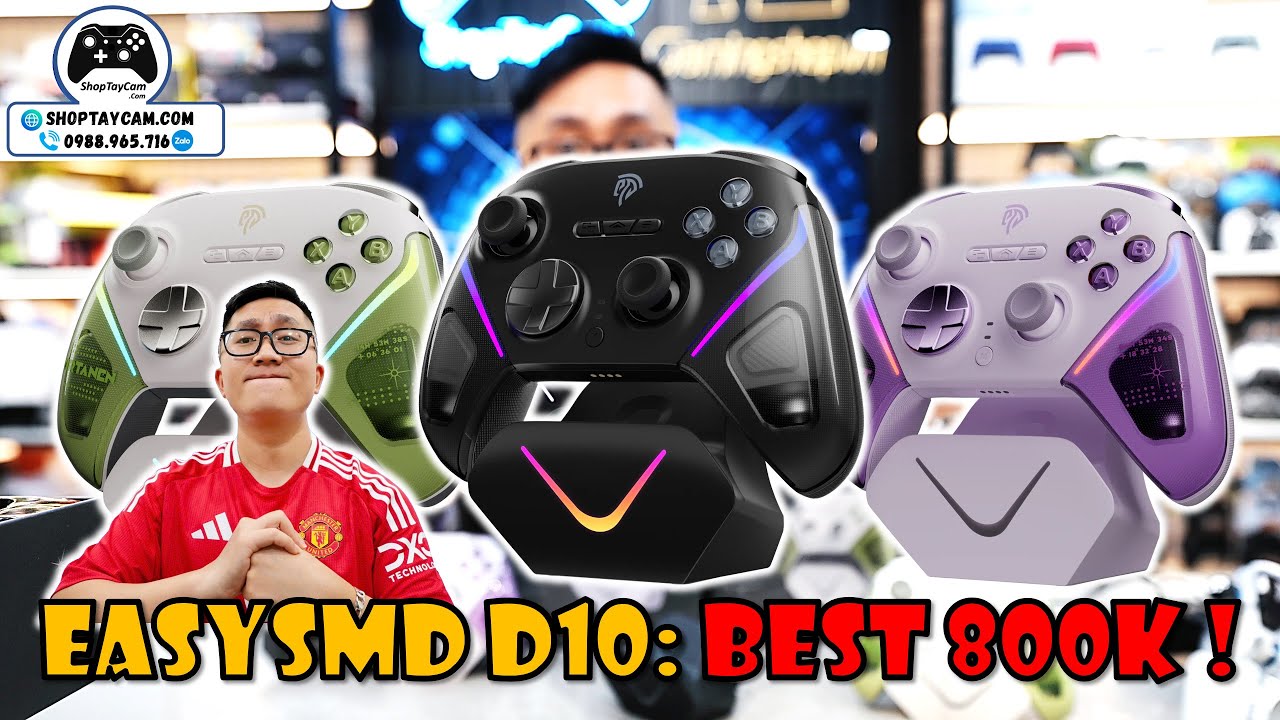 ĐẬP HỘP TAY CẦM EASYSMX D10 MÀU ĐEN, TÍM VÀ XANH CỰC ĐẸP ĐỦ BST TẠI SHOPTAYCAM: BEST CHOISE 800K