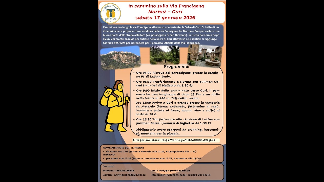 Via Francigena: da Norma a Cori