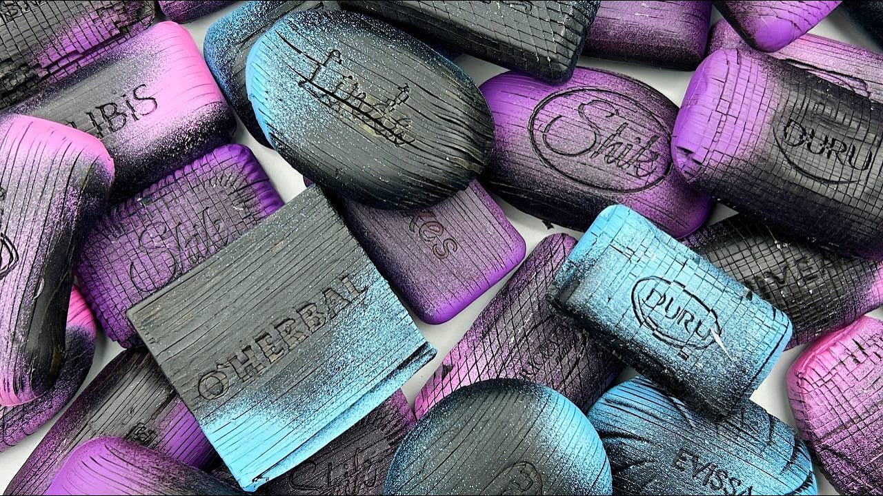 ASMR SOAP★Compilation set★Crushing soap★Cutting soap cubes★FOAM&GLITTER&STARCH★