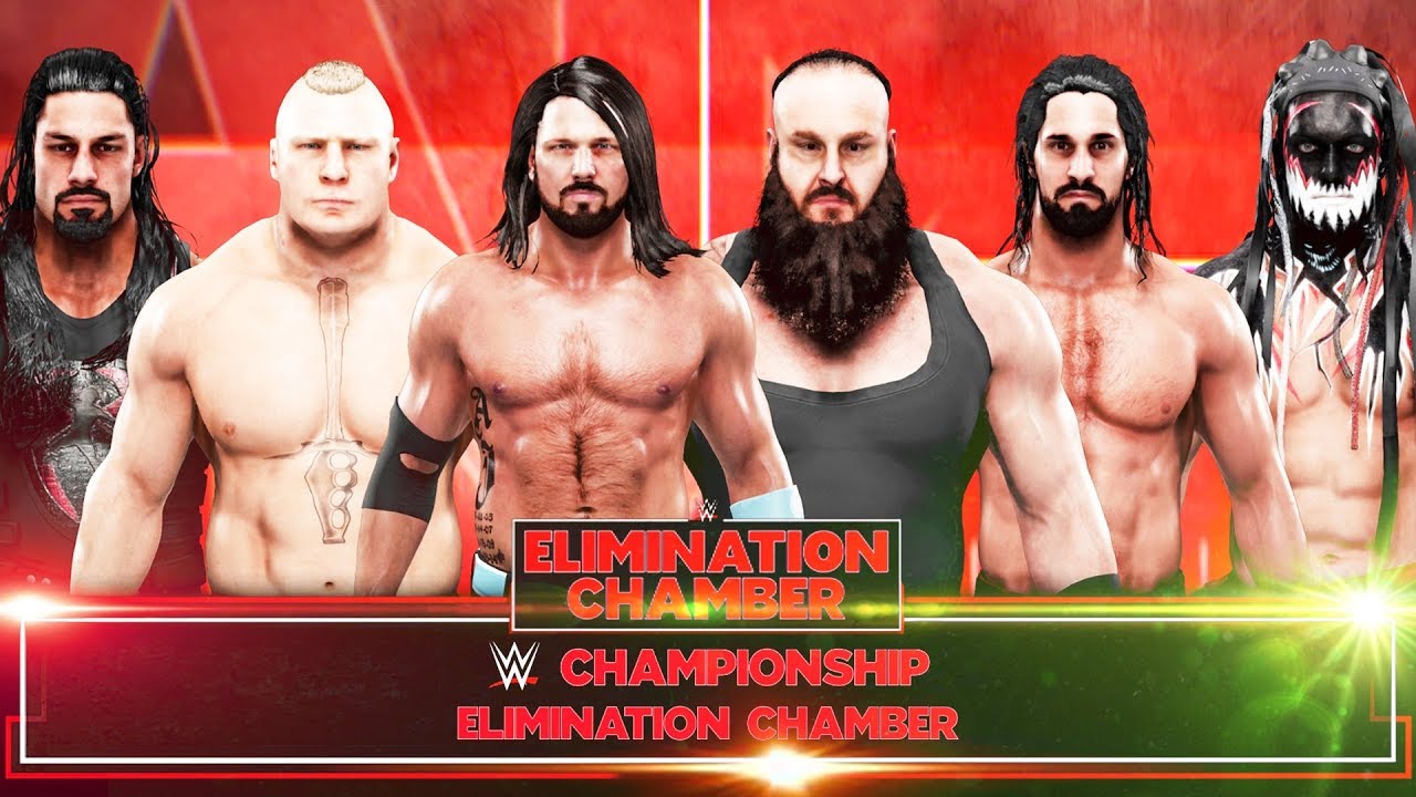 WWE 2K19 Elimination Chamber Roman Reigns Vs Brock Lesnar Vs Styles Vs Strowman Vs Bálor Vs Rollins
