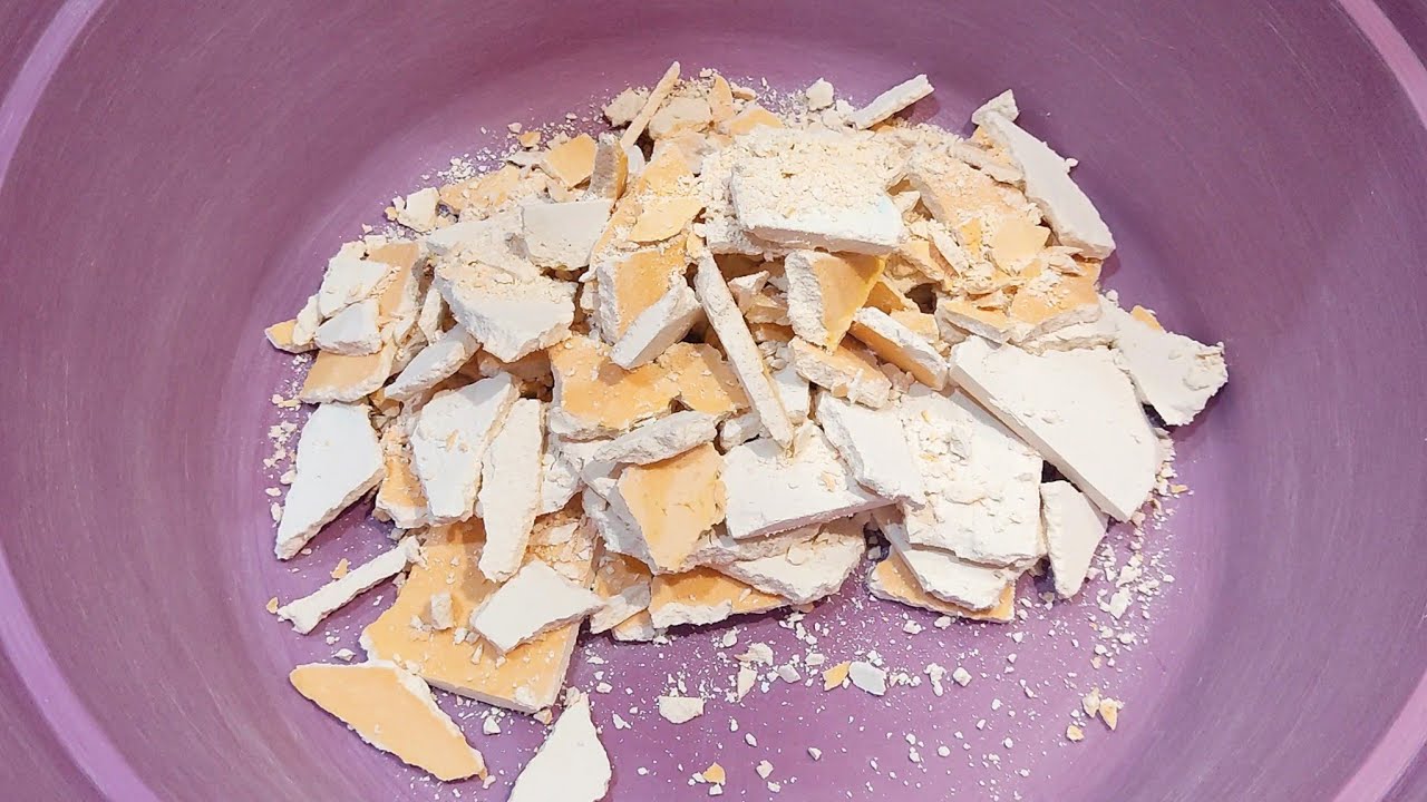 Crushing Dried Paste Slab 🧡 Powder Play ASMR