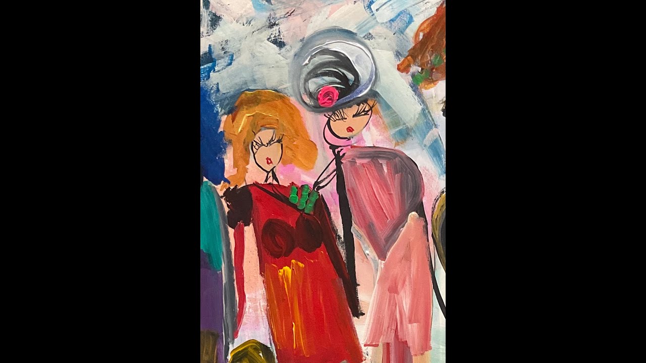 How I create a Abstract Figurative 24x36 inches on Wood Panel