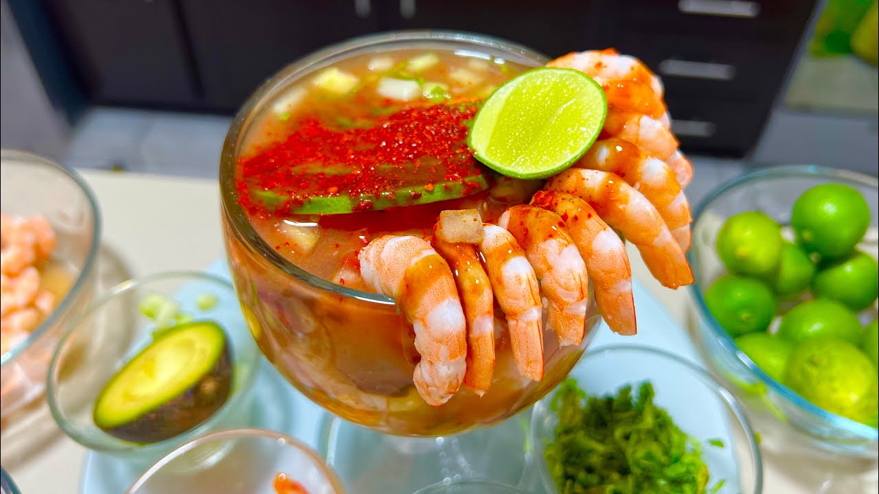 Coctel de Camarones Caseros estilo Norte de Sinaloa!