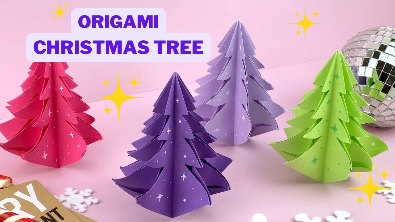 Easy Origami Christmas Tree 🎄 | DIY Paper Christmas Decoration | 5-Minute Holiday Craft
