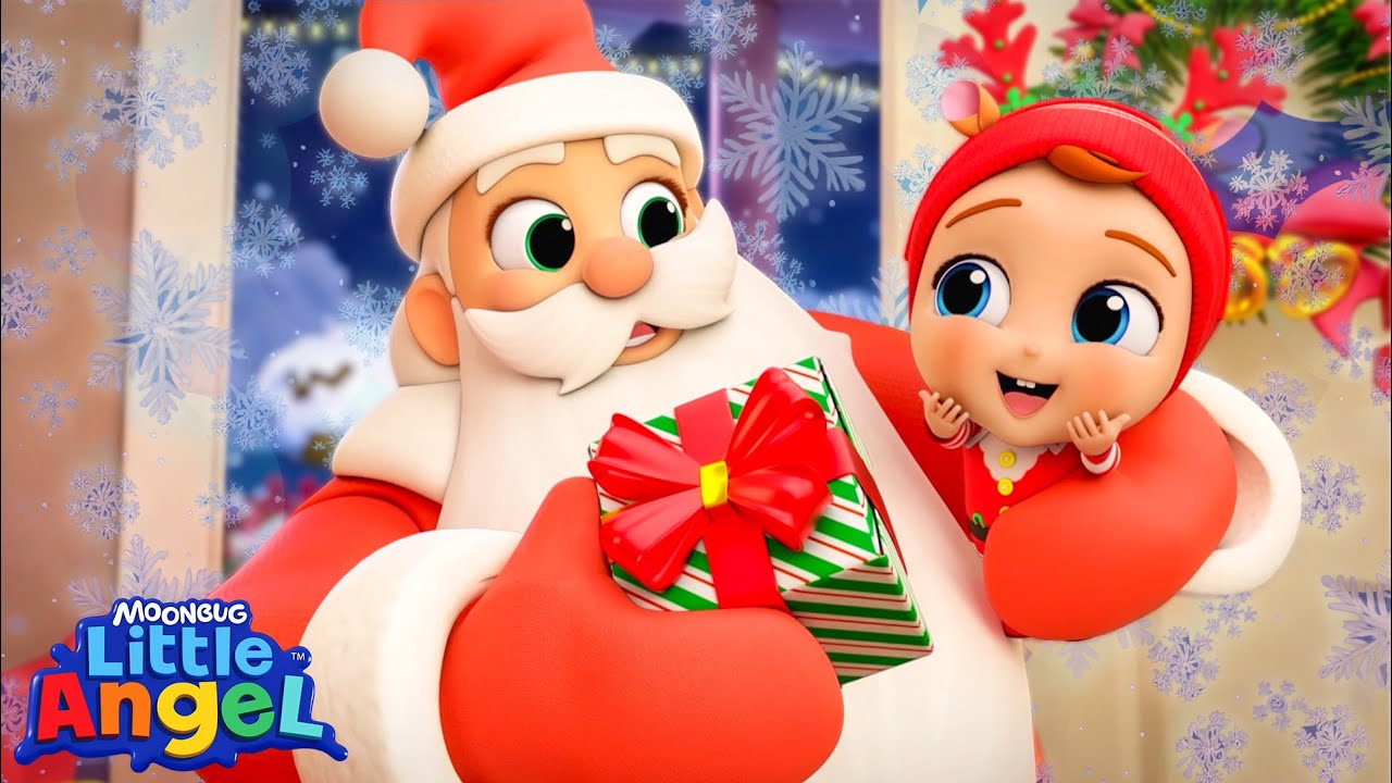 Santa Visits Baby John for Christmas 🎅🏻 Little Angel Nursery Rhymes & Kids Songs
