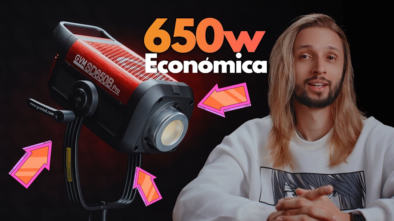 &iexcl;POR FIN! una luz MUY POTENTE pero ECON&Oacute;MICA - GVM SD650B PRO