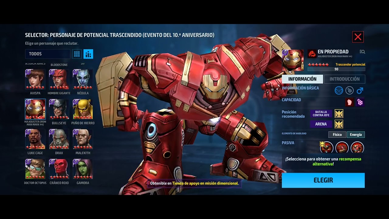 Mejores opciones del selector de T2.5//Marvel Future Figth aniversario