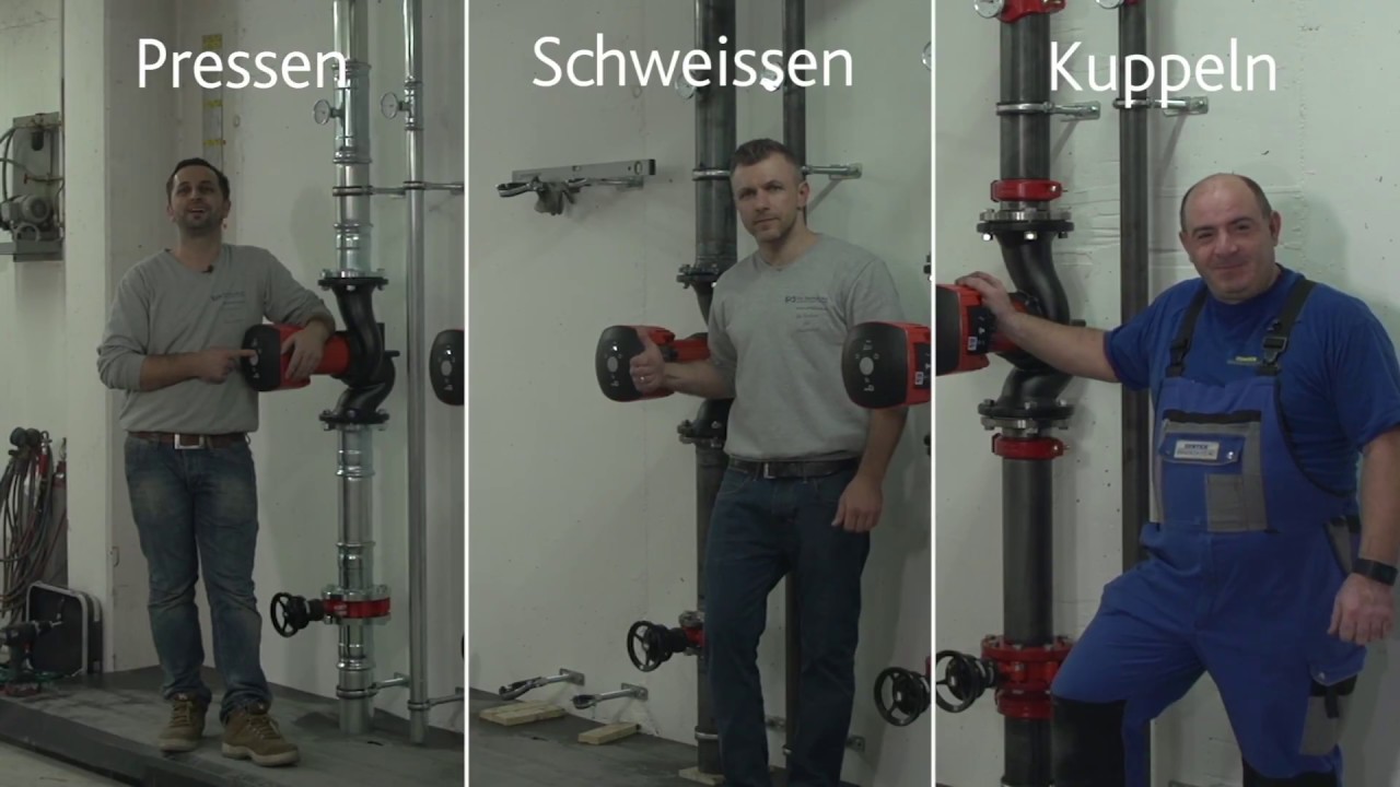 Rohrverbindungssysteme für HLK - Kuppeln, Schweissen oder Pressen?
