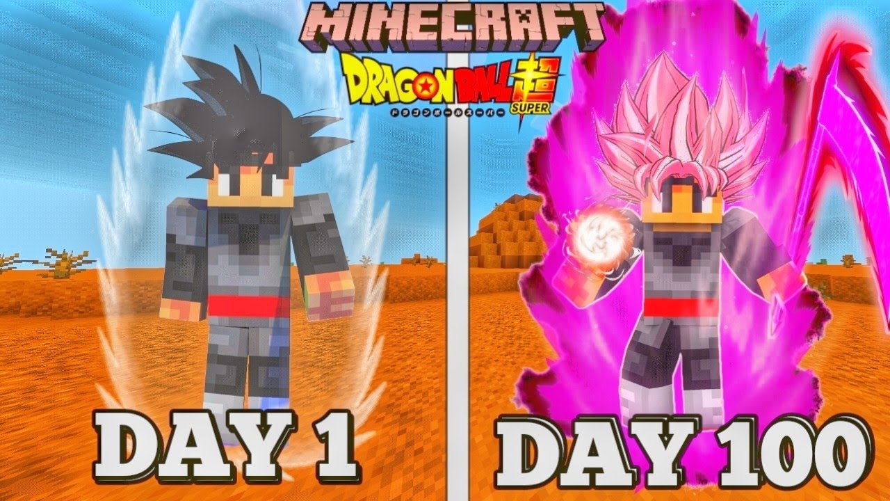 I survived 100 days in Minecraft dragon ball super Goku black arc and this is what happened....