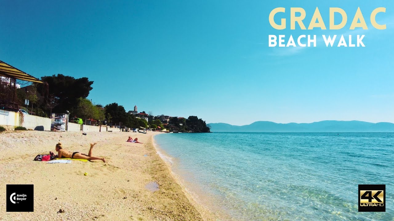 Breathtaking Beauty of Gradac Coastline | Makarska Croatia 4K Makarska Riviera Walking Tour 2023
