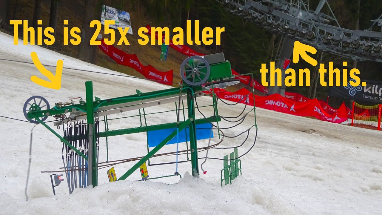 Model Tatrapomy H180 na Bílé! | Detachable ski lift model | Teleski débrayable miniature