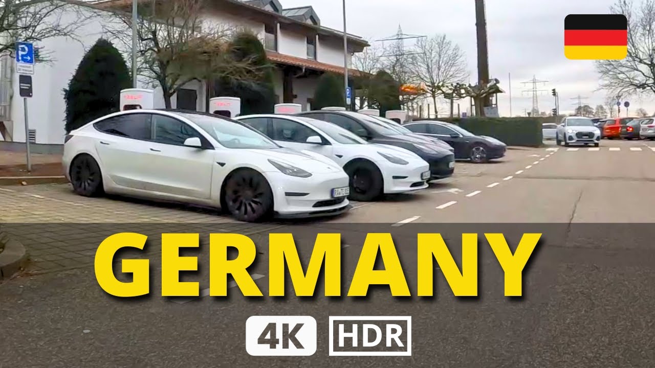 😍 GERMANY by CAR - Road Trip through the German AUTOBAHN in a TESLA model Y (EV) 👏🏼
