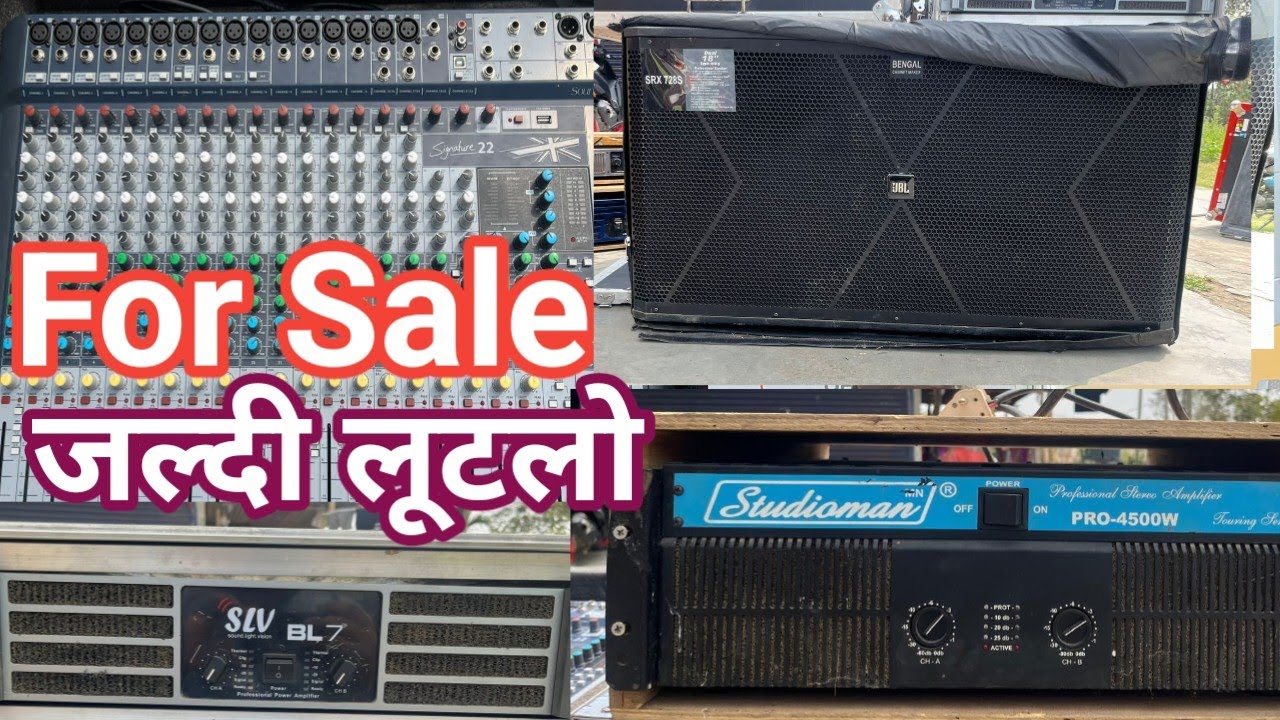 For Sale Soundcraft signature 22 mixer and SLV BL7 Double bass all sound products second hand,good