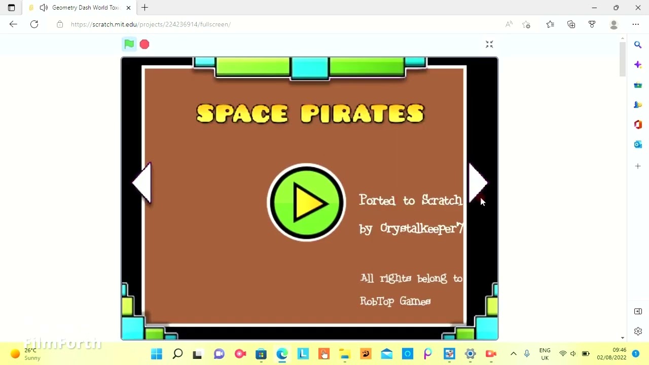 Playin Geometry Dash... But on Scratch!!!